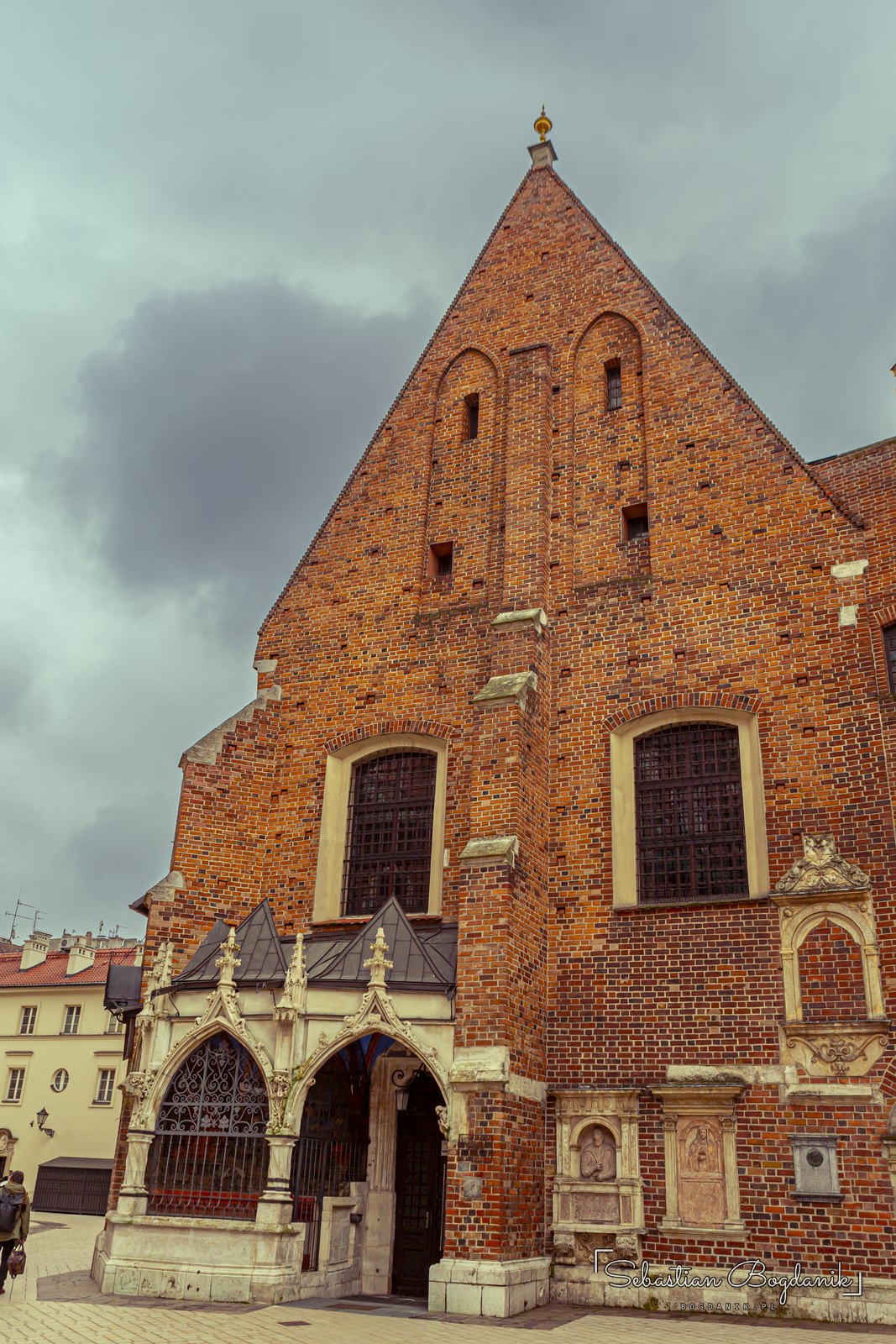 The Gothic gable of St Barbara’s Church.