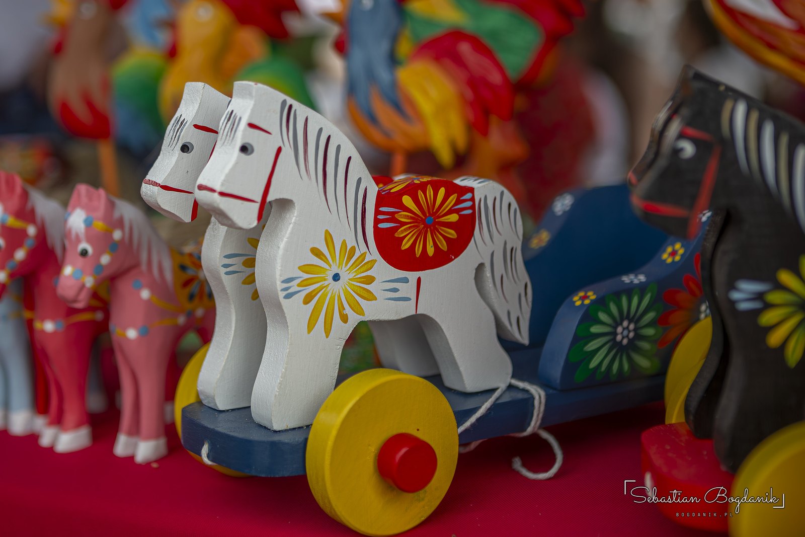 Horses on wheels, a toy known in the region since the 19th century.