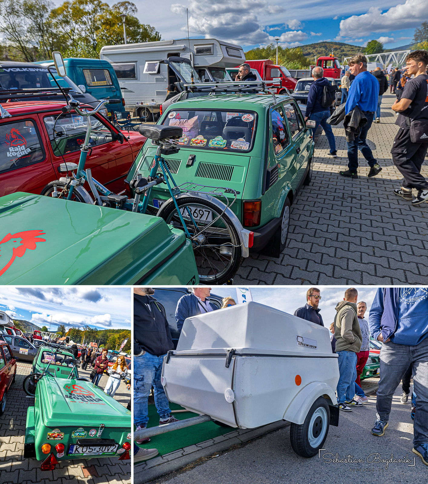 Car, trailer and bicycle, all in one color: the dream combo