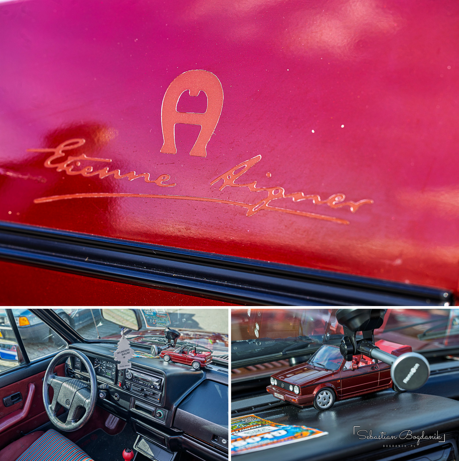 The Golf Cabriolet, sold in America as the Rabbit Convertible, here in the Etienne Aigner special edition named after the leather-goods